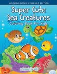 Super Cute Sea Creatures Coloring Book For Kids - Coloring Books 5 Year Old Edition - 圖片 1
