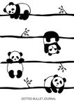Cute Pandas - Dotted Bullet Journal: Medium A5 - 5.83X8.27 - 圖片 1