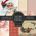 Vintage Christmas Scrapbook Paper Pad 8x8 Scrapbooking Kit for Papercrafts, Cardmaking, DIY Crafts, Holiday Theme, Retro Design - 圖片 1
