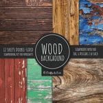 Wood Background Scrapbook Paper Pad 8x8 Scrapbooking Kit for Papercrafts, Cardmaking, DIY Crafts, Rustic Texture Design, Multicolor - 圖片 1
