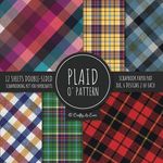 Plaid O' Pattern Scrapbook Paper Pad 8x8 Scrapbooking Kit for Papercrafts, Cardmaking, DIY Crafts, Tartan Gingham Check Scottish Design, Multicolor - 圖片 1