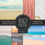 Beach Photos Scrapbook Paper Pad 8x8 Scrapbooking Kit for Papercrafts, Cardmaking, DIY Crafts, Summer Aesthetic Design, Multicolor - 圖片 1