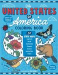The United States of America Coloring Book: Fifty State Maps with Capitals and Symbols like Motto, Bird, Mammal, Flower, Insect, Butterfly or Fruit - 圖片 1