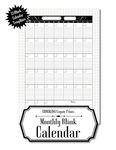 Monthly Blank Calendar: 8.5x11 Undated Calendar Fillable Templates for Office, School or Home, Sun-Sat, Pages For Notes And To-Do Agenda - 圖片 1