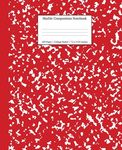 Marble Composition Notebook College Ruled: Red Marble Notebooks, School Supplies, Notebooks for School - 圖片 1