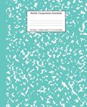 Marble Composition Notebook College Ruled: Turquoise Marble Notebooks, School Supplies, Notebooks for School - 圖片 1