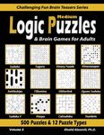Medium Logic Puzzles & Brain Games for Adults: 500 Puzzles & 12 Puzzle Types (Sudoku, Fillomino, Battleships, Calcudoku, Binary Puzzle, Slitherlink, S - 圖片 1