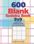 600 Blank Sudoku Book 9x9 - Large Print - 6 Grids per page - 8,5" x 11" Paper Size: Create Your Own Personal Logic Puzzle Games - 圖片 1