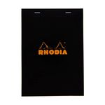 法國RHODIA 上掀式騎馬釘方眼筆記本/ A5/ Black/ Squared - 圖片 1