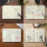 日本NOLTY notebook 橫線6mm筆記本/ A5/ 黑 - 圖片 2
