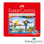 FABER-CASTELL水性色鉛筆/ 鐵盒裝/ 24色 - 圖片 1