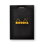 法國RHODIA 上掀式騎馬釘方眼筆記本/ A7/ Black/ Squared - 圖片 1