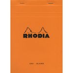 法國RHODIA 上掀式騎馬釘空白筆記本/ A5/ Orange/ Plain - 圖片 1