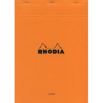 法國RHODIA 上掀式騎馬釘橫線筆記本/ A4/ Orange/ Lined+Margin - 圖片 1