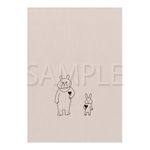 【誠品獨家】日本7 days cards 明信片/ 熊與兔子與愛心 - 圖片 1