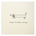 英國 Pencil Shavings 生日卡/ Sausage Dog - 圖片 1