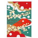 日本Greeting Life和風聖誕卡/ 梅與富士 - 圖片 1