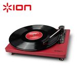 ION Audio Compact LP摩登皮革黑膠唱機/ 勃根地酒紅 - 圖片 1