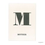 PAPERWORK活版印刷英文字母小卡/ Mother - 圖片 1