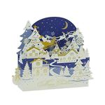 【誠品獨家】日本Gakken Foil Laser Pop聖誕卡/ 藍色 - 圖片 1