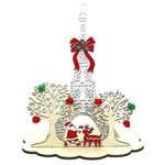 【誠品獨家】日本APJ 聖誕卡/ 木製立體卡/ 艾菲爾鐵塔 - 圖片 1