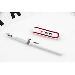 LAMY Safari狩獵者鋼筆/ 2019限量愛台灣經典版/ 白桿紅夾/ F