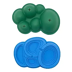 jellystone矽膠山谷地貌模型2入組/ 雨林海洋