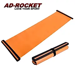 【AD-ROCKET】超擬真滑雪訓練墊 贈鞋套 加大尺寸50x180cm/滑行板/滑行墊/瘦腿訓練板/瑜珈墊(四色任選)/ 橘色