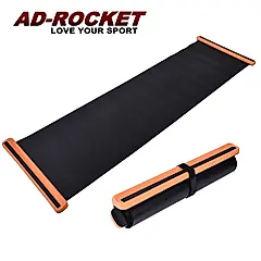 【AD-ROCKET】超擬真滑雪訓練墊 贈鞋套 加大尺寸50x180cm/滑行板/滑行墊/瘦腿訓練板/瑜珈墊(四色任選)/ 黑色