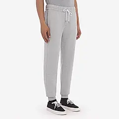 MAISON KITSUNÉ 灰色悠閒狐狸LOGO長束口褲/中性 / S