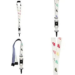 NIKE PREMIUM 可拆式識別證帶 頸繩 名牌掛繩/ 929 白底彩色LOGO