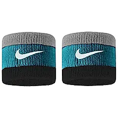 NIKE 吸汗 SWOOSH 腕帶 護腕 BASKETBALL系列 雙入裝/ 017 灰綠黑