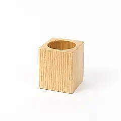 蒔光光共生樸實原木盆器/ 水曲柳方/ 中