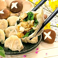 【KAWA巧活】塔香杏鮑菇素食手工水餃