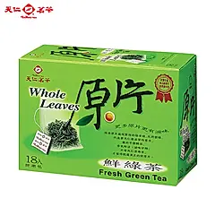 【天仁茗茶】鮮綠茶原片茶包(18入)