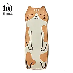 【好物良品】60x160cm_獨家設計可愛動物羊羔絨保暖防滑床邊地毯/ 放空貓