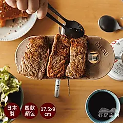 【好玩旅物】 2入_日本製職人手作露營居家兩用波紋陶煎盤/ 卡其色*2