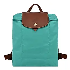 LONGCHAMP LE PLIAGE系列再生尼龍摺疊後背包(中/多色選)/平行輸入/ 松石綠