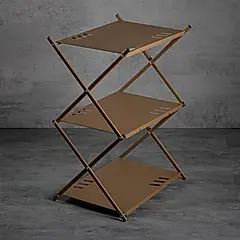 MCED多功能三層鋁合金置物架/ 狼棕色