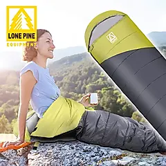 【澳洲LONEPINE】加大款 全開式保暖睡袋 防水極地PRO/睡袋/冬季/保暖/露營(灰色)