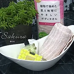 Abechi 天然植物染起泡沐浴巾BDT1(袋裝) 櫻花粉 23x100cm