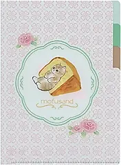 sun-star A5 3P資料夾/ mofusand/ 蜂蜜蛋糕貓咪