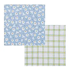 日本 REP 純棉家事布2入組/ Dove/ Blue