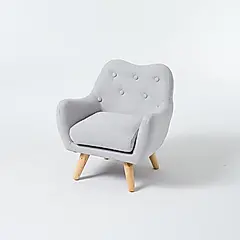 MesaSilla BunnyTickles 兒童休閒單椅_一般沙發布-暖心灰