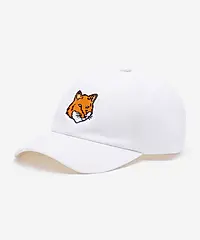 MAISON KITSUNÉ 明亮白狐狸頭六分割棒球帽