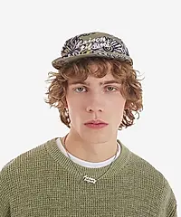 MAISON KITSUNÉ 滿版手繪小雛菊印花五分割棒球帽