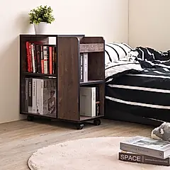 TZUMii德爾活動收納櫃/邊櫃-雙色可選/ 古典棕橡木