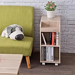 TZUMii德爾活動收納櫃/邊櫃-雙色可選/ 淺橡木