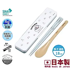 【百科良品】日本製 哆啦A夢 夢想起飛 環保筷子+湯匙組 抗菌加工Ag+ 18CM(日本境內版)