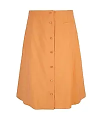 MAISON KITSUNÉ 日落橘直釦微喇叭中長裙/女裝/ 40